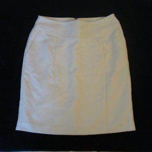 Banana Republic solid cream mini pencil skirt